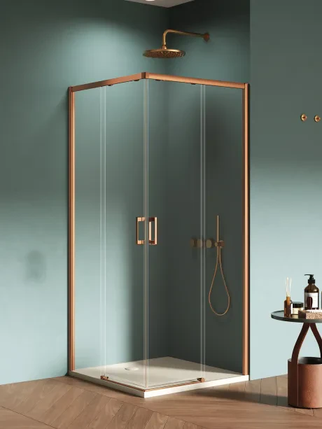 Prime Copper Brushed cabină de duș, ușă glisantă dublă